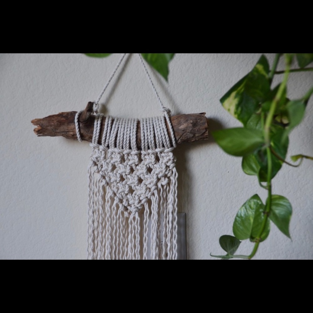 Small macrame wall hanging handmade
